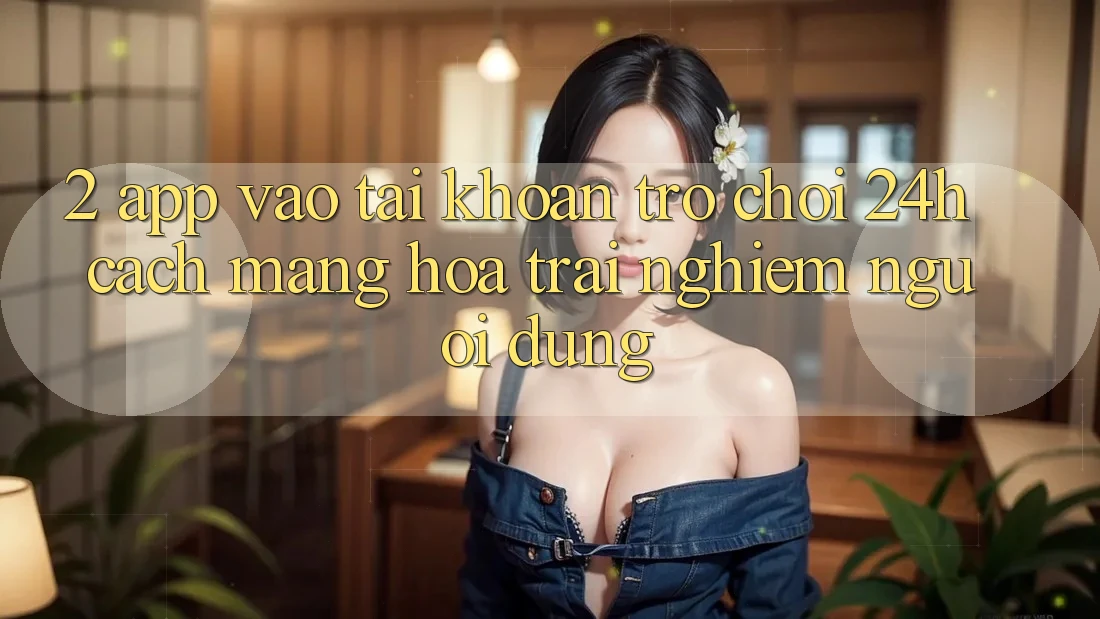 2. App Vào tài khoản Trò chơi 24h: Cách Mạng Hóa Trải Nghiệm Người Dùng