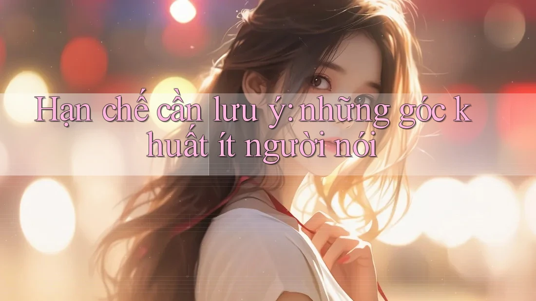 Hạn chế cần lưu ý: những góc khuất ít người nói