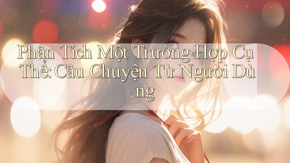 Phân Tích Một Trường Hợp Cụ Thể: Câu Chuyện Từ Người Dùng