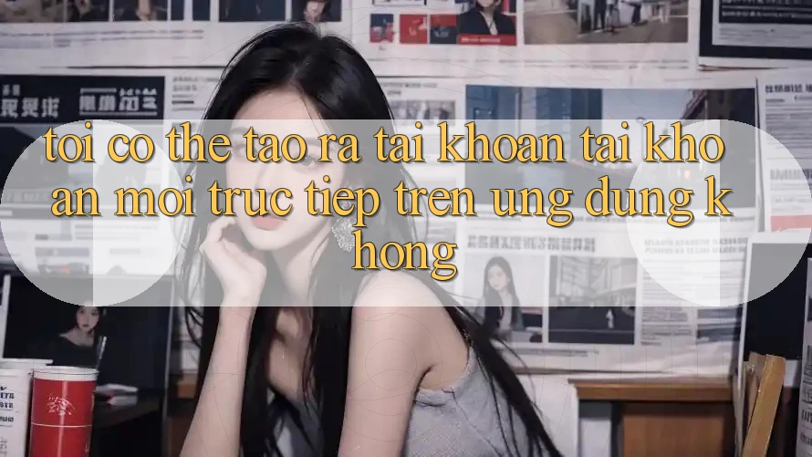 Tôi có thể tạo ra tài khoản tài khoản mới trực tiếp trên ứng dụng không?